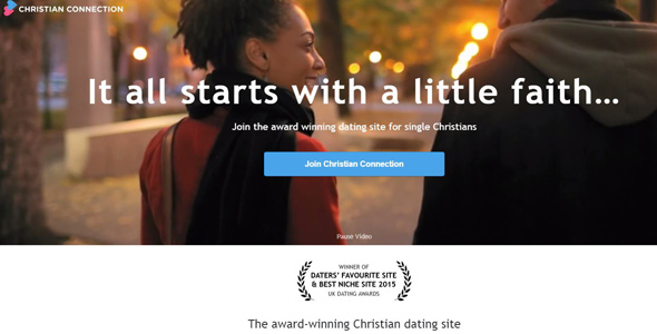 Screenshot of Christian Connection's homepage