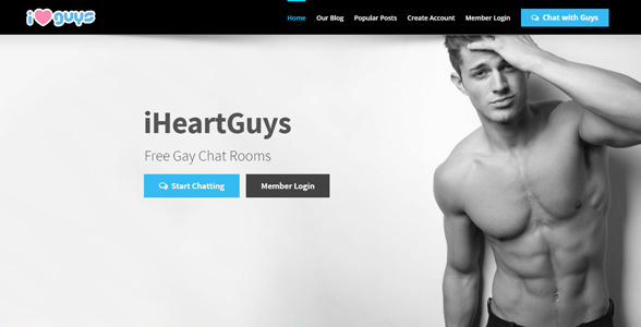 Screenshot of iHeartGuys' homepage